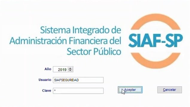 Paso 1 creación de usuario SIAF