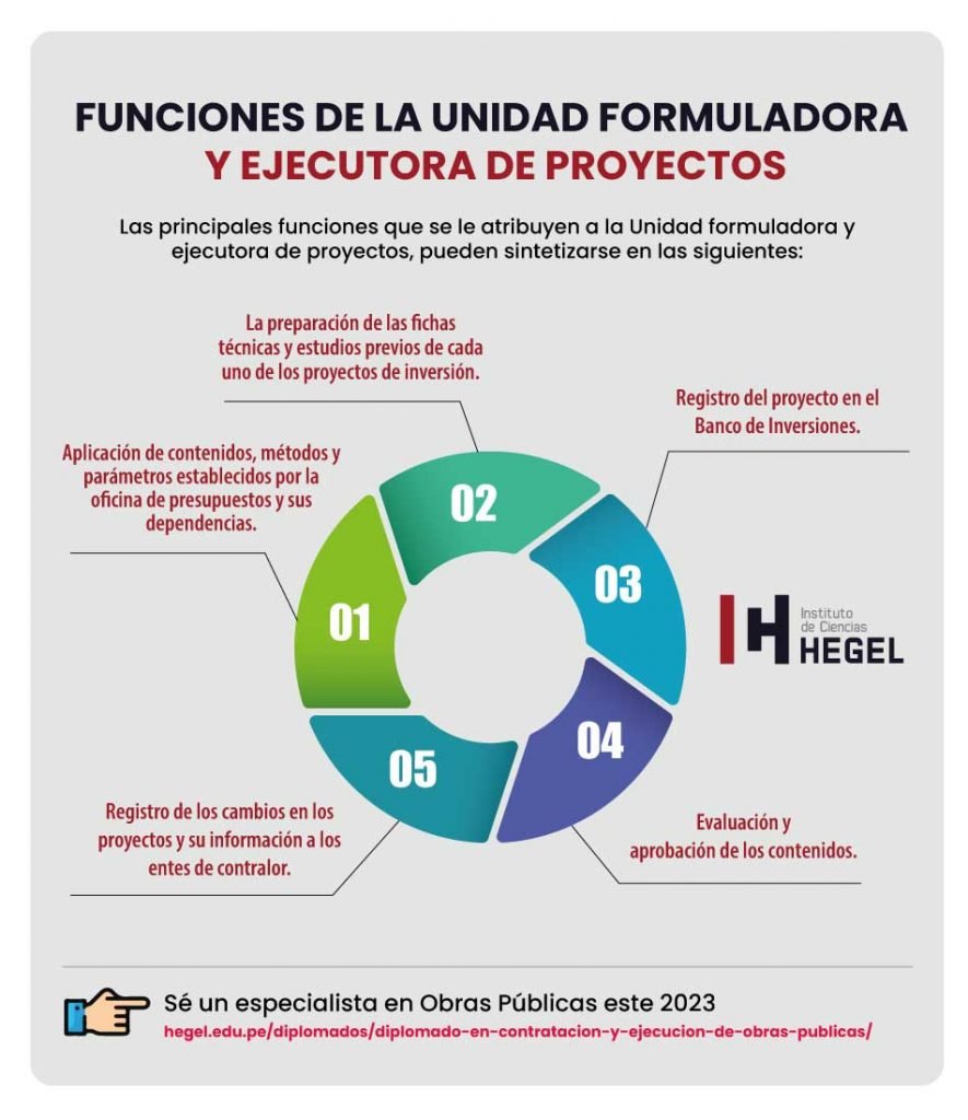 Funciones de la unidad Formuladora y Ejecutora de Proyectos.