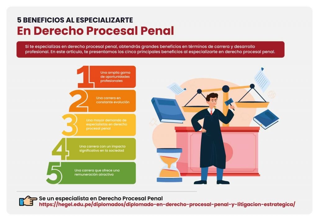 5 beneficios al especializarte en derecho procesal penal
